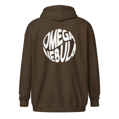 OMEGA ICON_Unisex heavy blend zip hoodie [Black/Brown/Green]