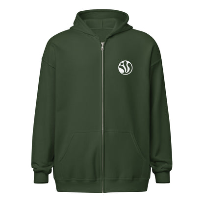 OMEGA ICON_Unisex heavy blend zip hoodie [Black/Brown/Green]